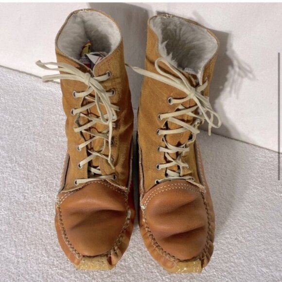 Vintage Handmade Bushcraft Snow Shoes Moccasin Mukluks 8.5 - Picture 4 of 14